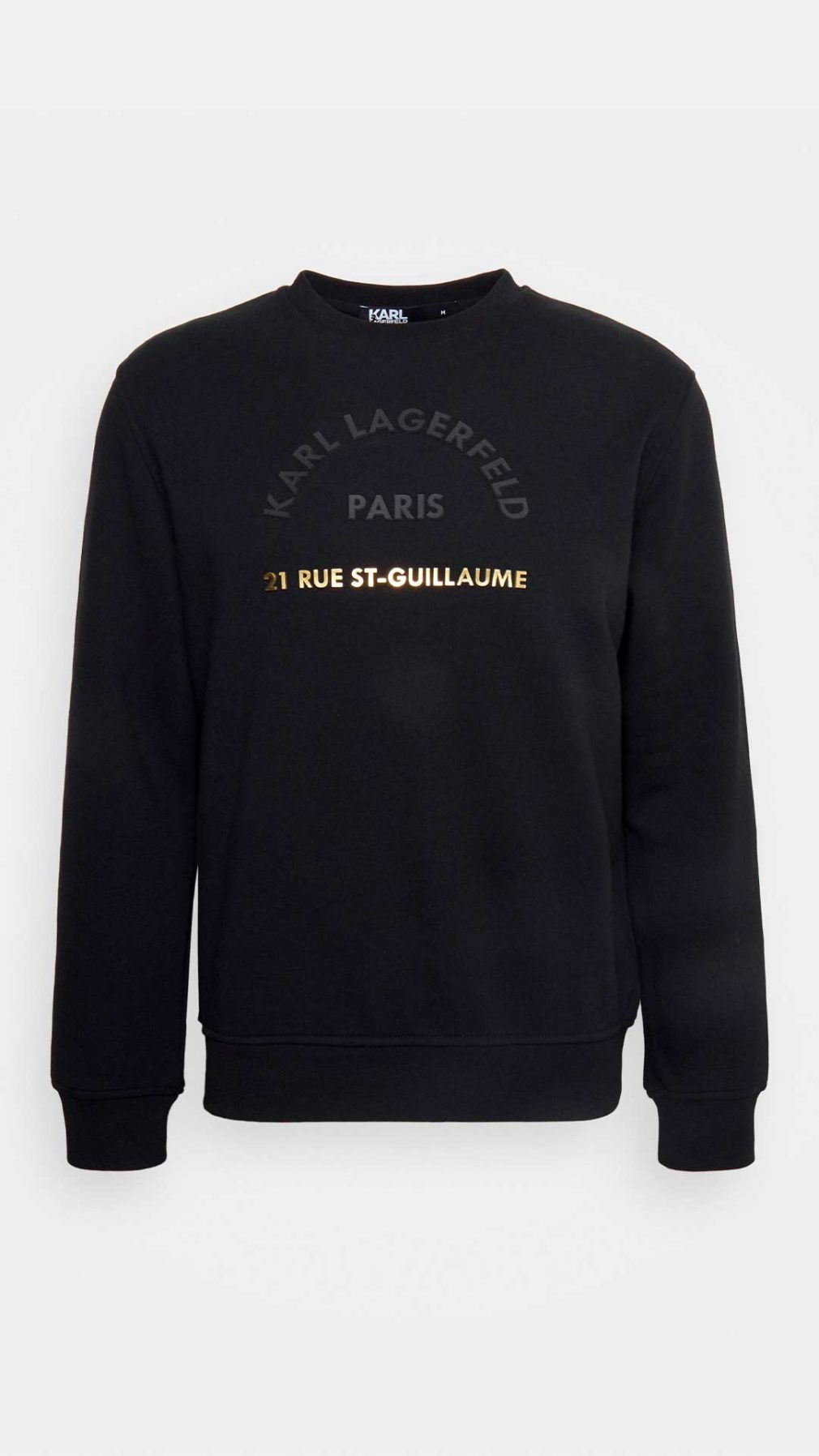 Sudadera Karl Lagerfeld con logotipo en negro y dorado
