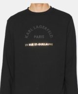 Sudadera Karl Lagerfeld con logotipo en negro y dorado