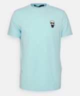 Camiseta azul claro Karl Lagerfeld con detalle de parche en el pecho engomado