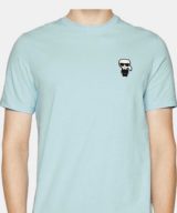 Camiseta azul claro Karl Lagerfeld con detalle de parche en el pecho engomado