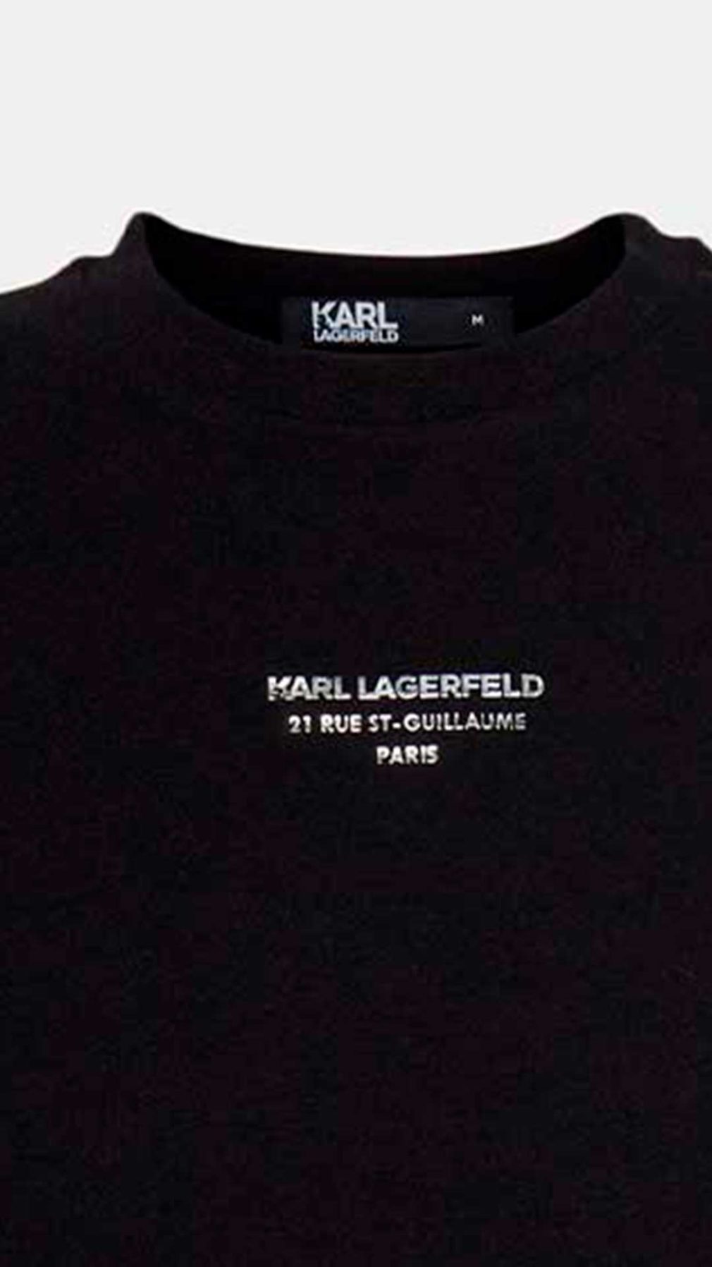 Camiseta Karl Lagerfeld con logotipo en relieve dorado