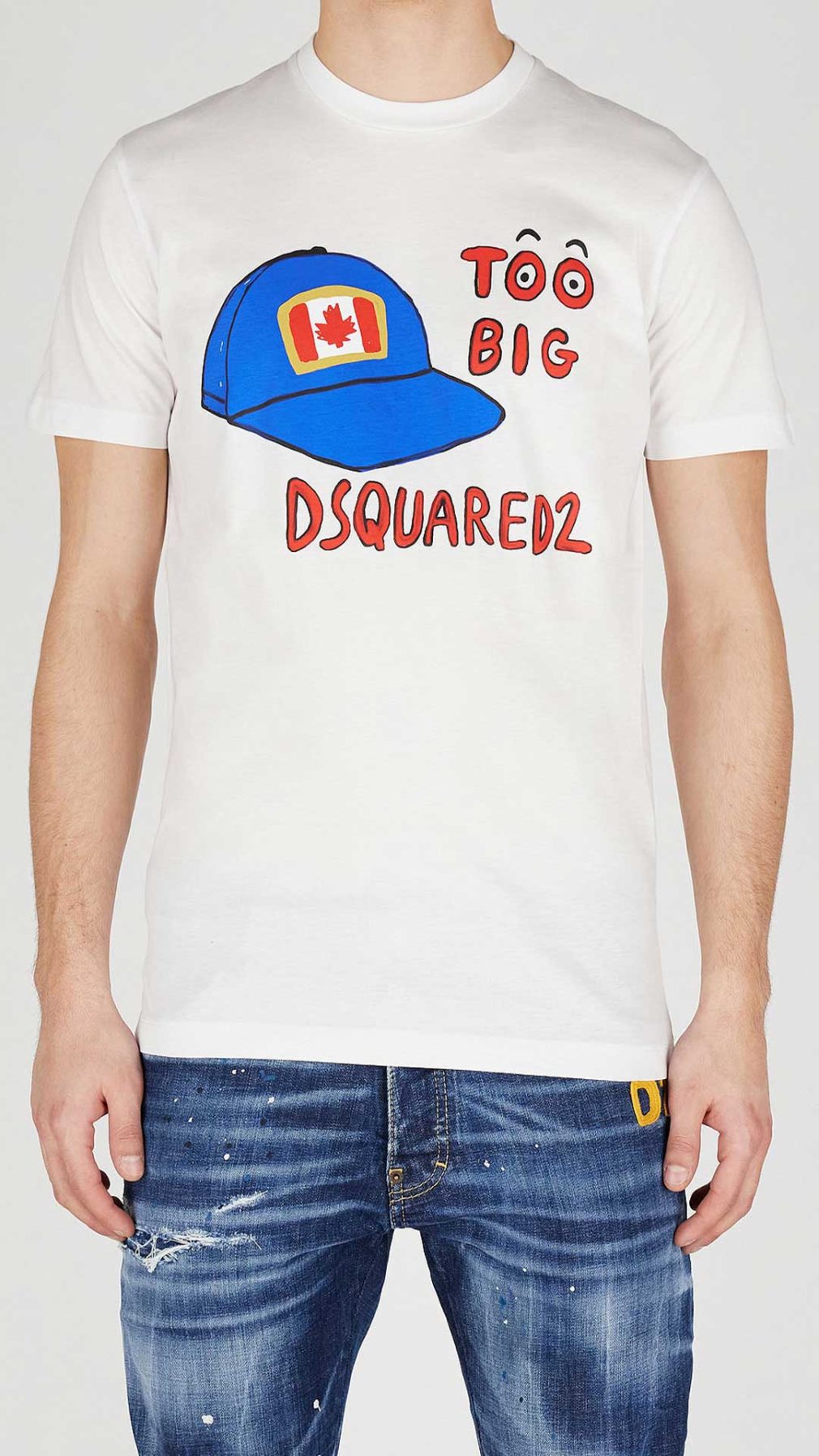 Camiseta Dsquared2 con estampado de la gorra icónica de la marca