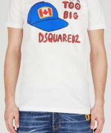 Camiseta Dsquared2 con estampado de la gorra icónica de la marca