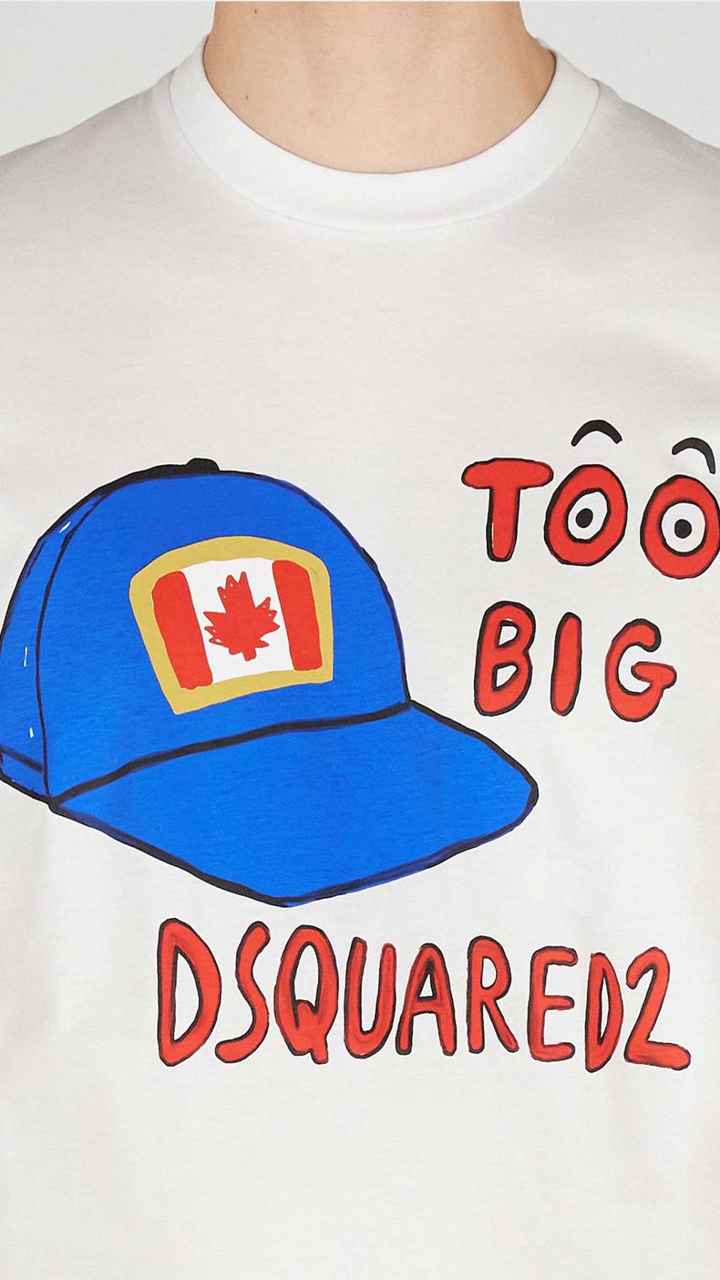 Camiseta Dsquared2 con estampado de la gorra icónica de la marca