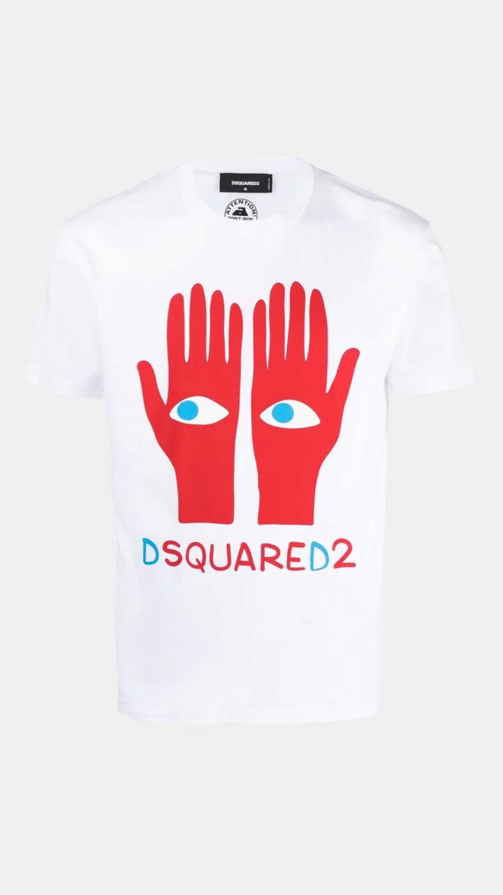 Camiseta Dsquared2 con estampado grafico de manos