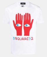 Camiseta Dsquared2 con estampado grafico de manos