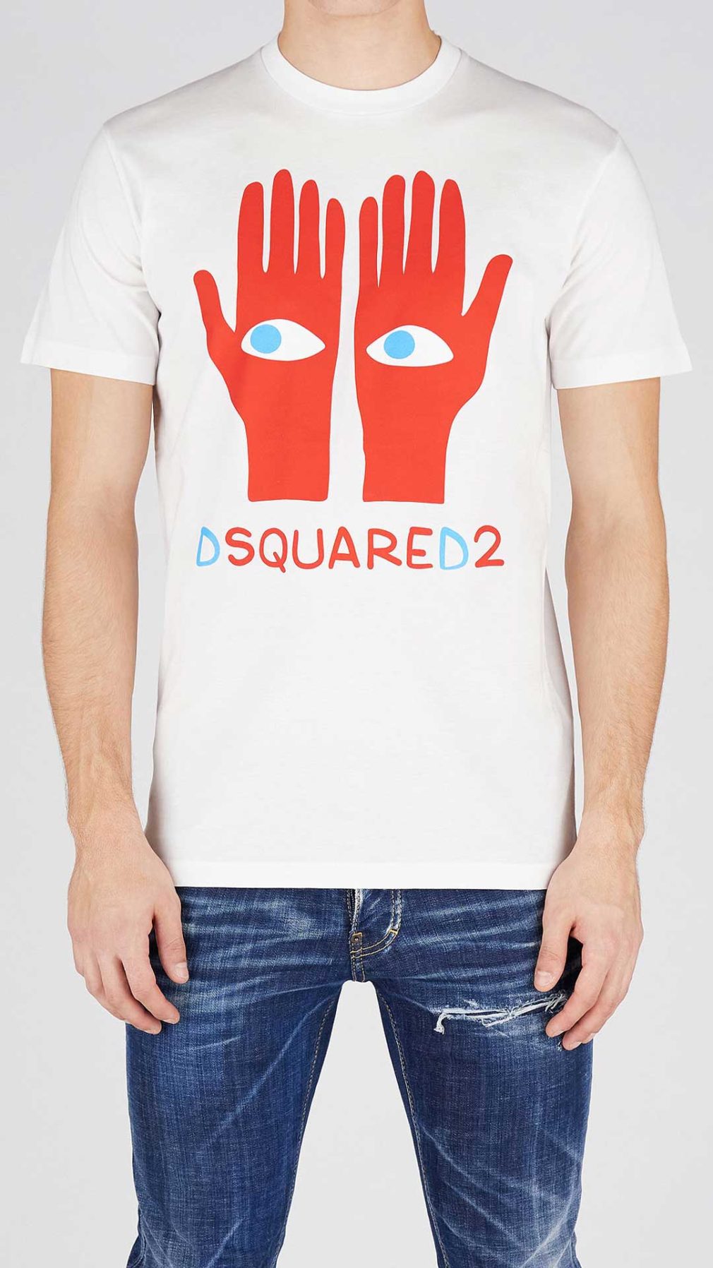 Camiseta Dsquared2 con estampado grafico de manos