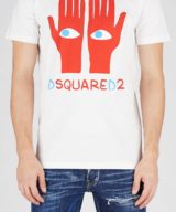 Camiseta Dsquared2 con estampado grafico de manos