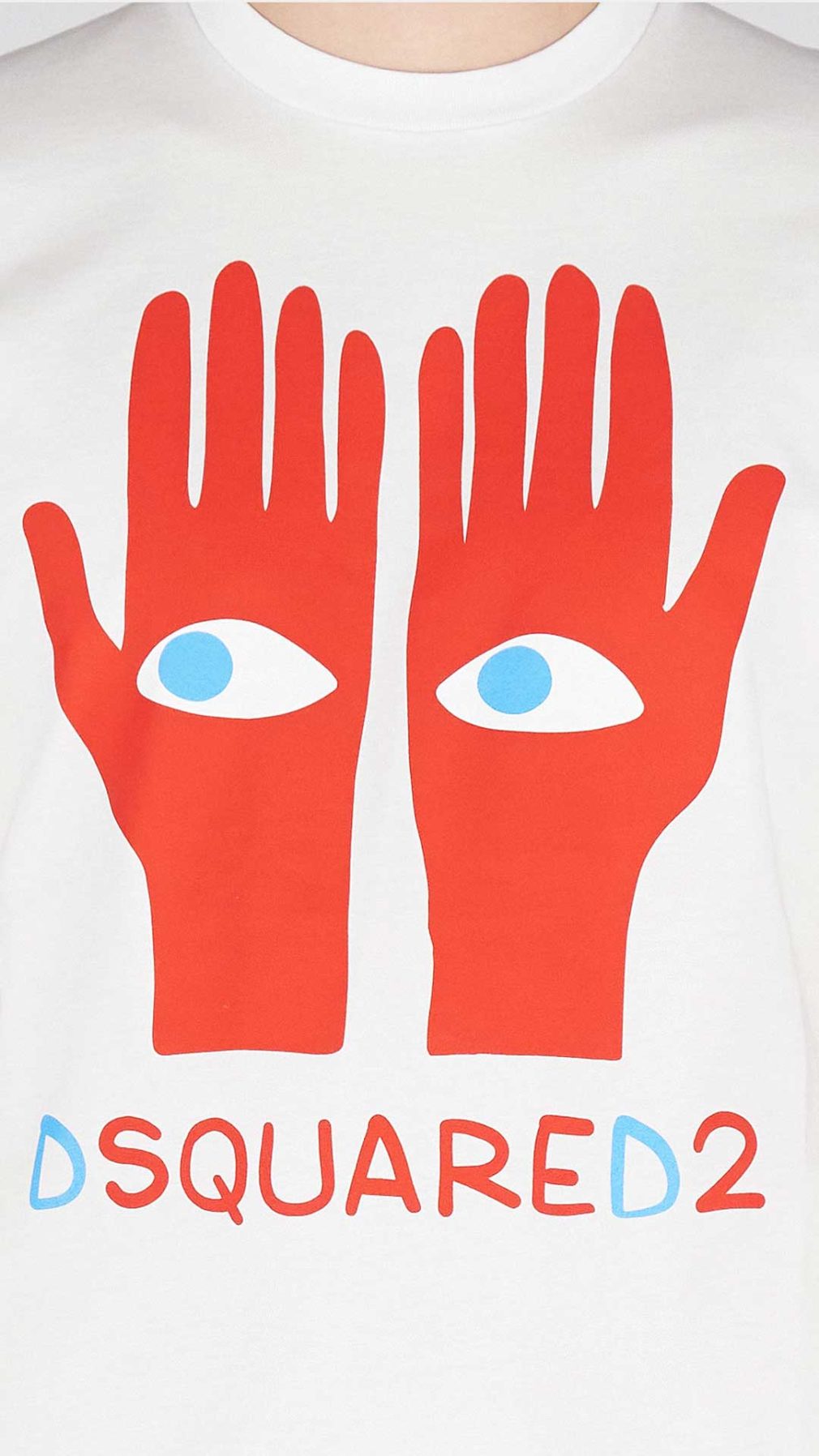 Camiseta Dsquared2 con estampado grafico de manos
