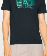 Camiseta Ea7 Emporio Armani  con logotipo metalizado