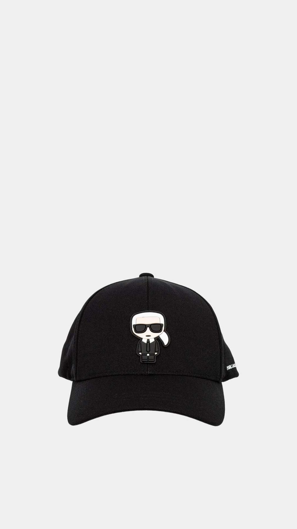 Gorra negra Karl Lagerfeld con logo icónico