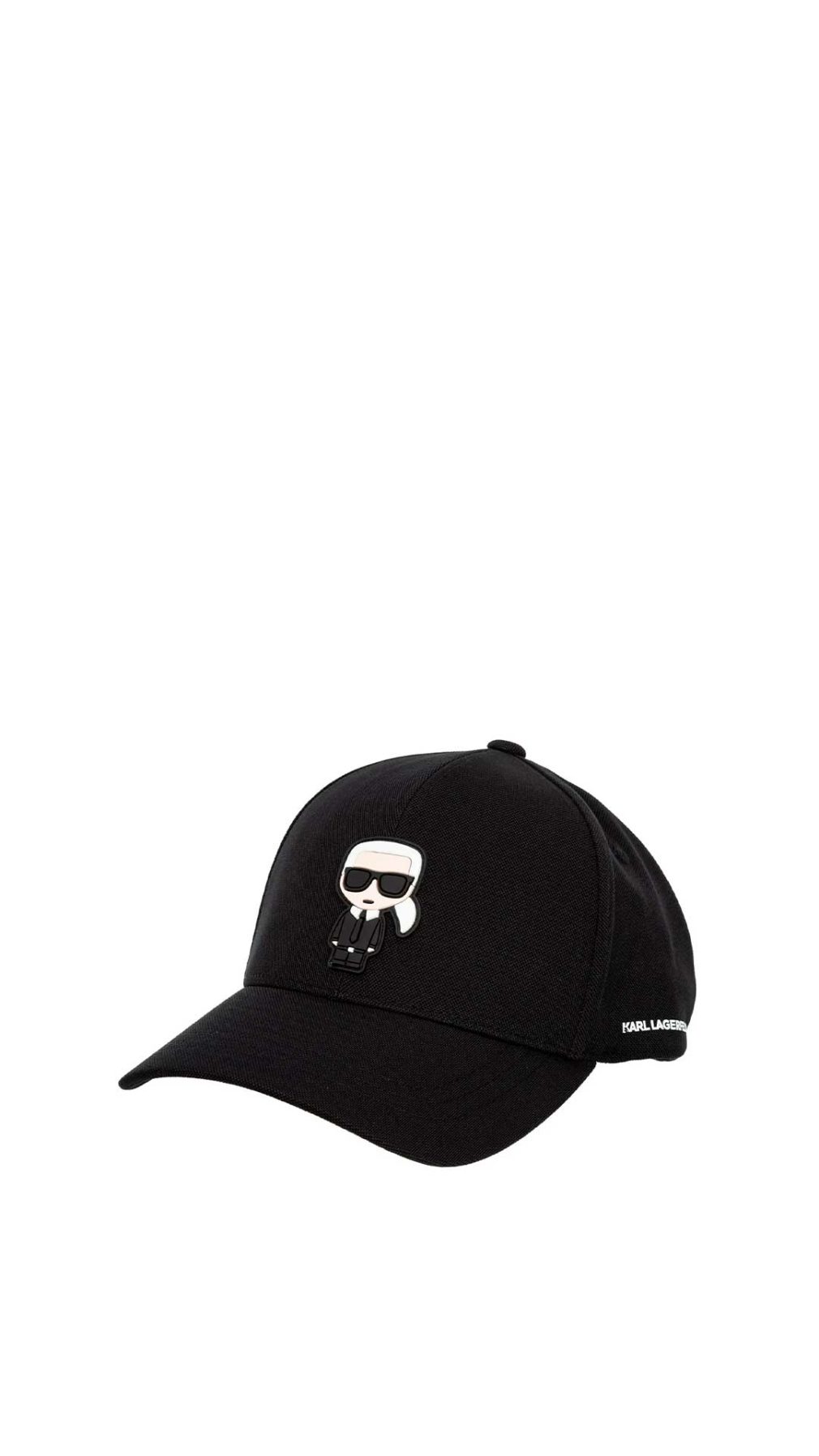 Gorra negra Karl Lagerfeld con logo icónico