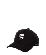Gorra negra Karl Lagerfeld con logo icónico
