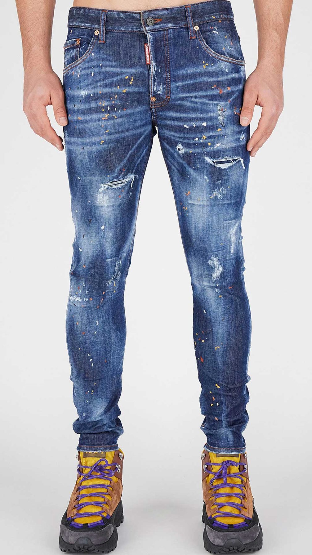 Jeans Super Twinky Dsquared2 con detalle de salpicadura de pintura