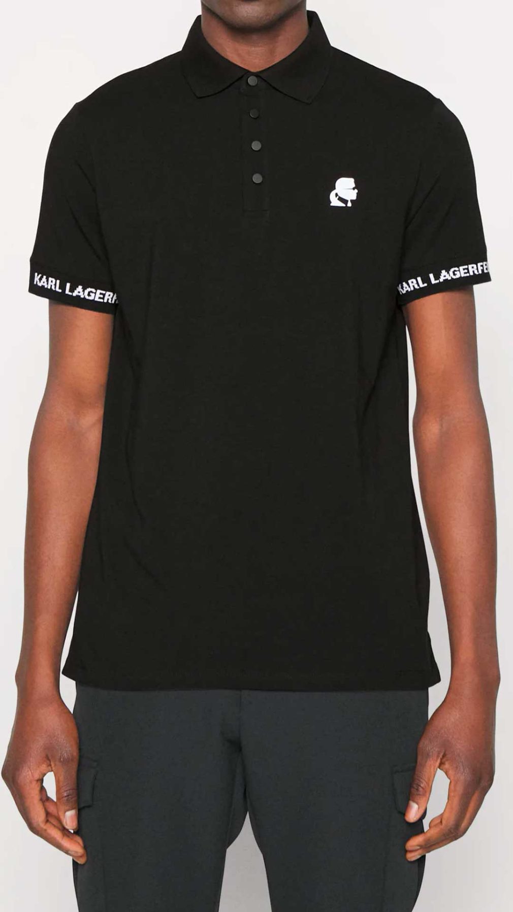 Polo Karl Lagerfeld con logotipo estampado
