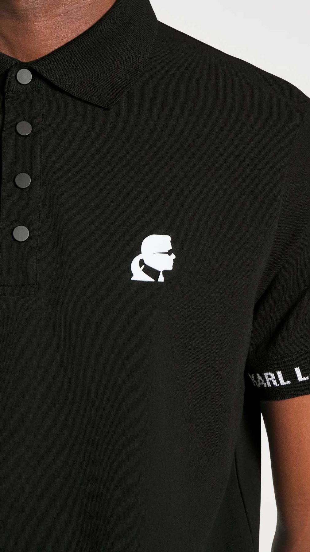 Polo Karl Lagerfeld con logotipo estampado