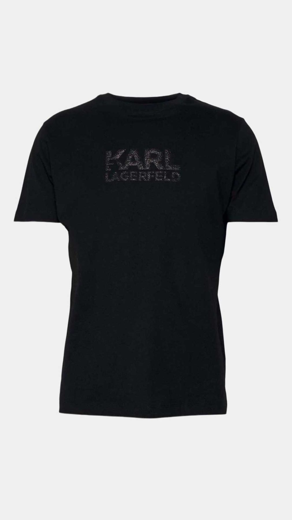 Camiseta Karl Lagerfeld con logo en purpurina brillante
