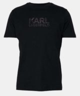 Camiseta Karl Lagerfeld con logo en purpurina brillante