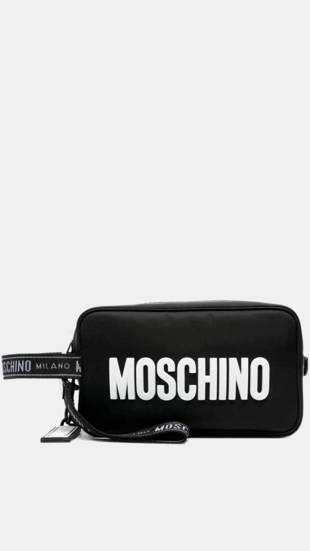 Bolso de mano Moschino con logotipo en relieve