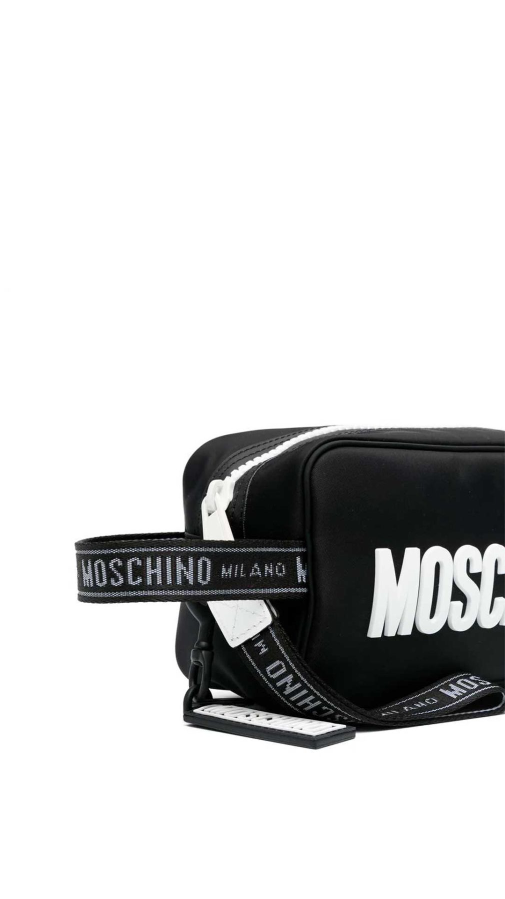 Bolso de mano Moschino con logotipo en relieve