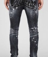 Jeans Super Twinky con salpicadura de pintura y cristales