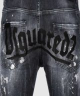 Jeans Super Twinky con salpicadura de pintura y cristales