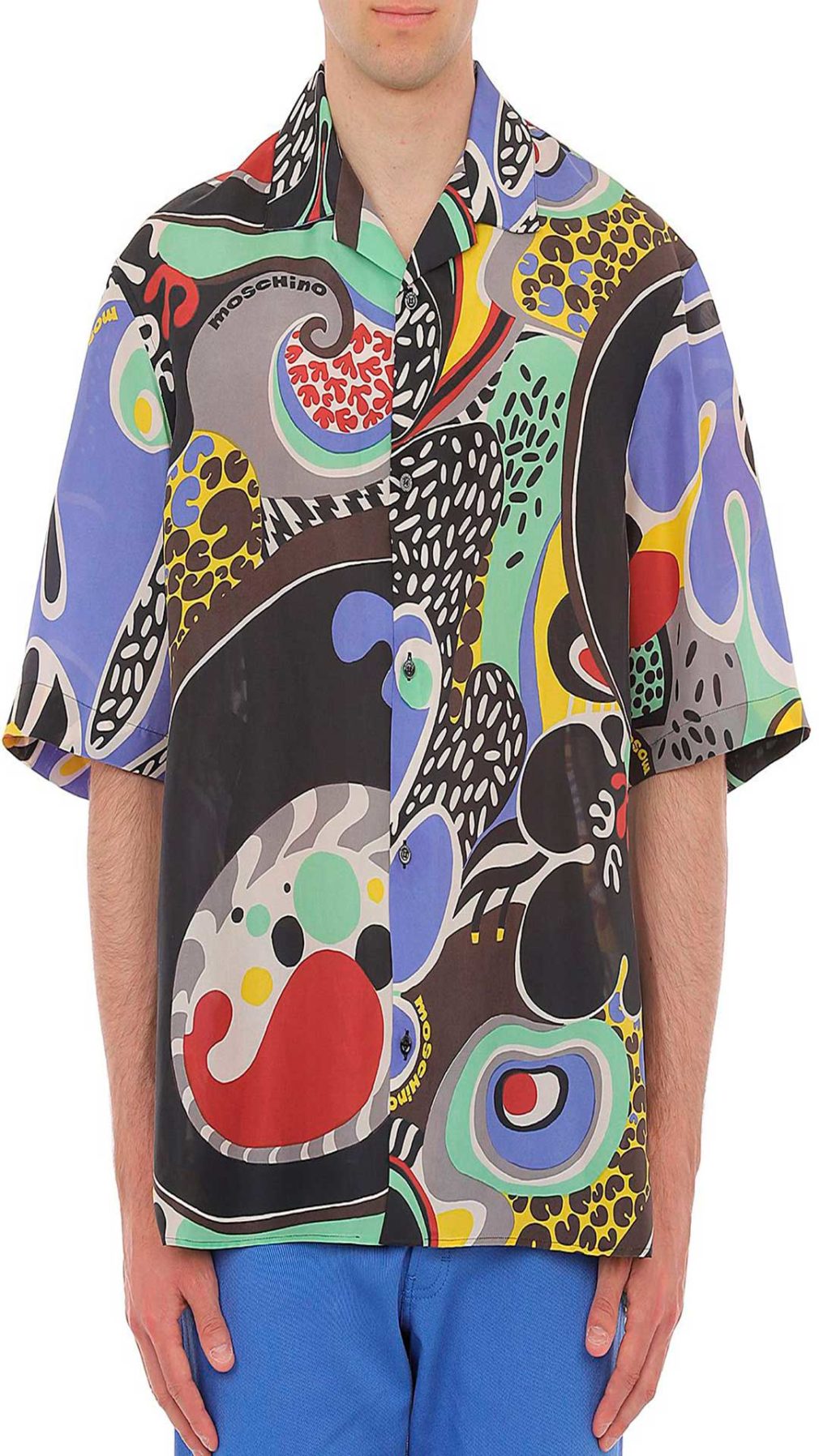 Camisa Cuban Moschino con motivo gráfico
