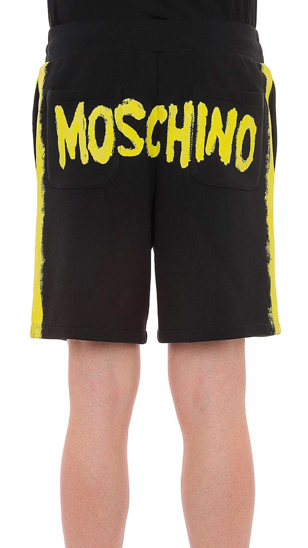 Pantalón corto Moschino bandas laterales con efecto pintado a mano.