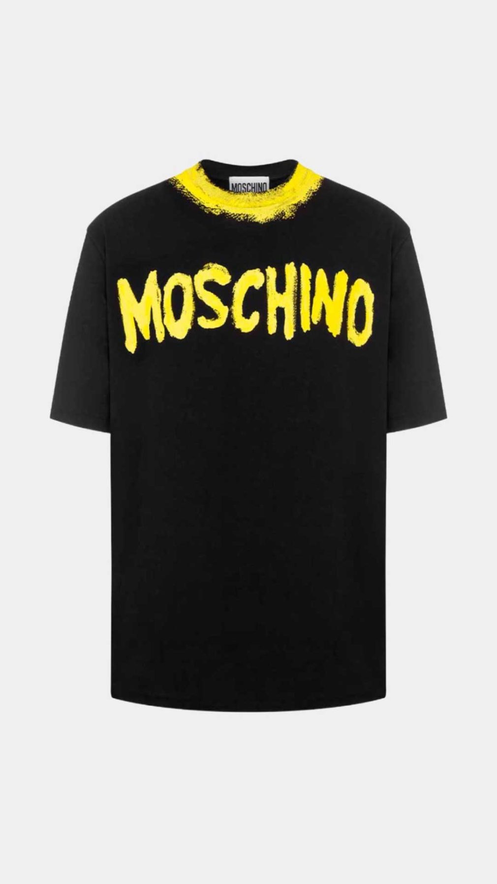 Camiseta Moschino con logo estampado de efecto pintado a mano