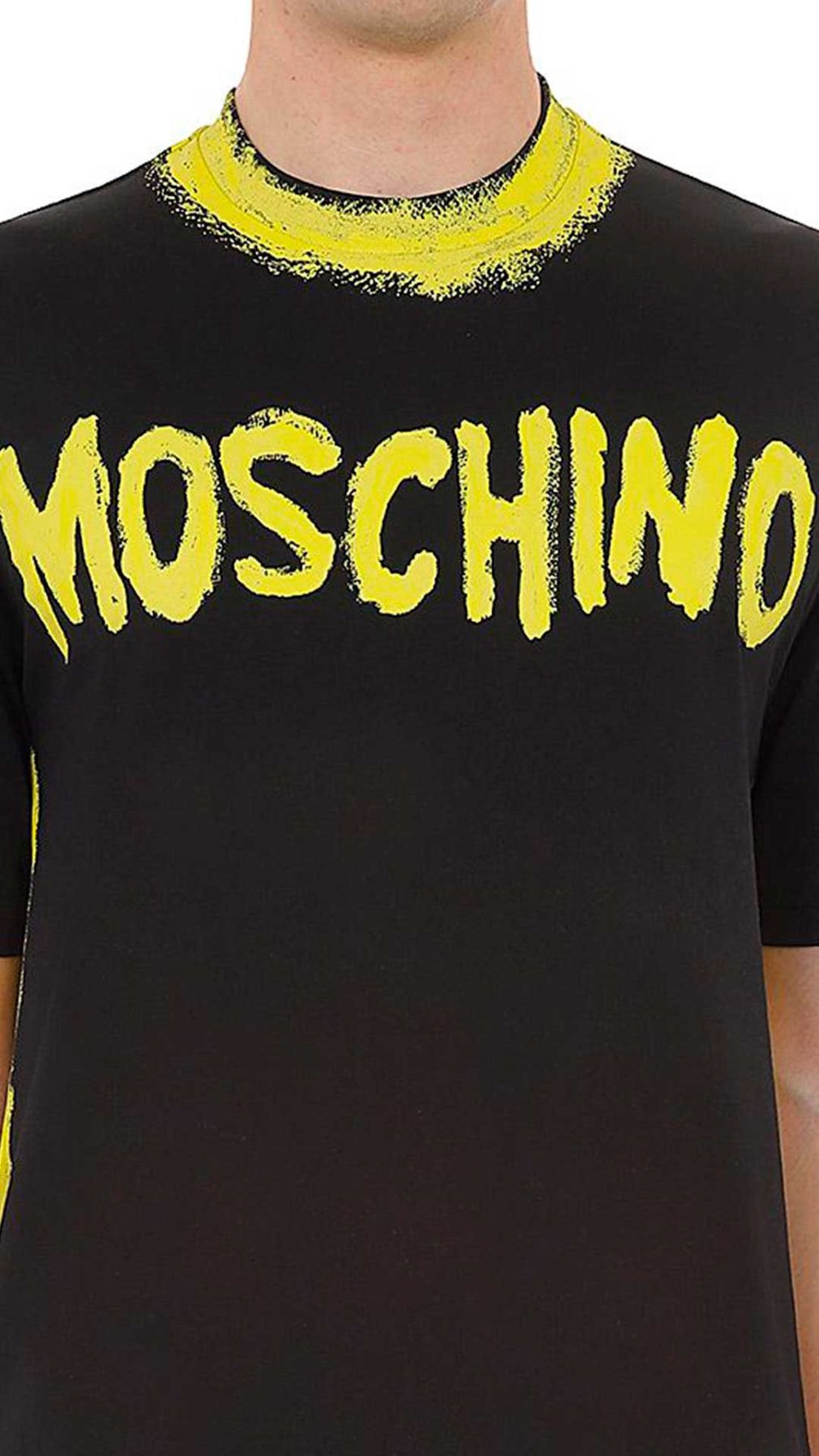 Camiseta Moschino con logo estampado de efecto pintado a mano