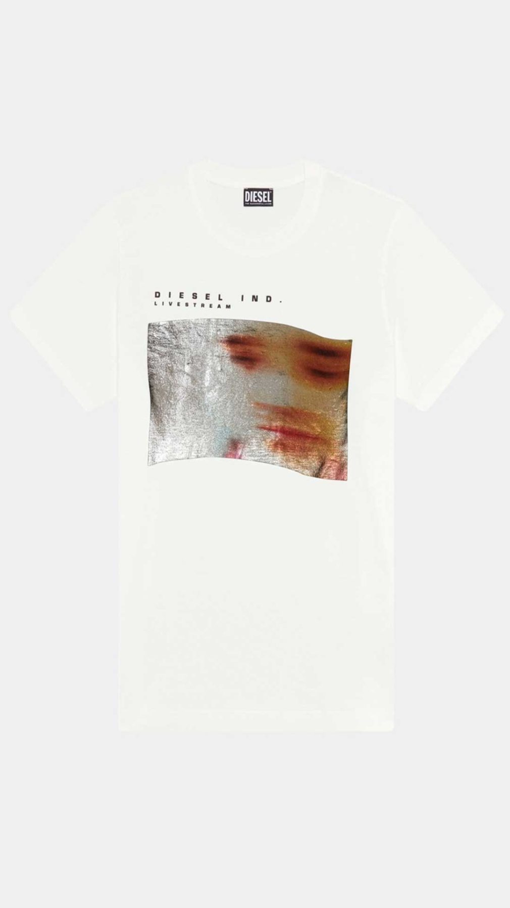 Camiseta Diesel con fotografía de una cara borrosa