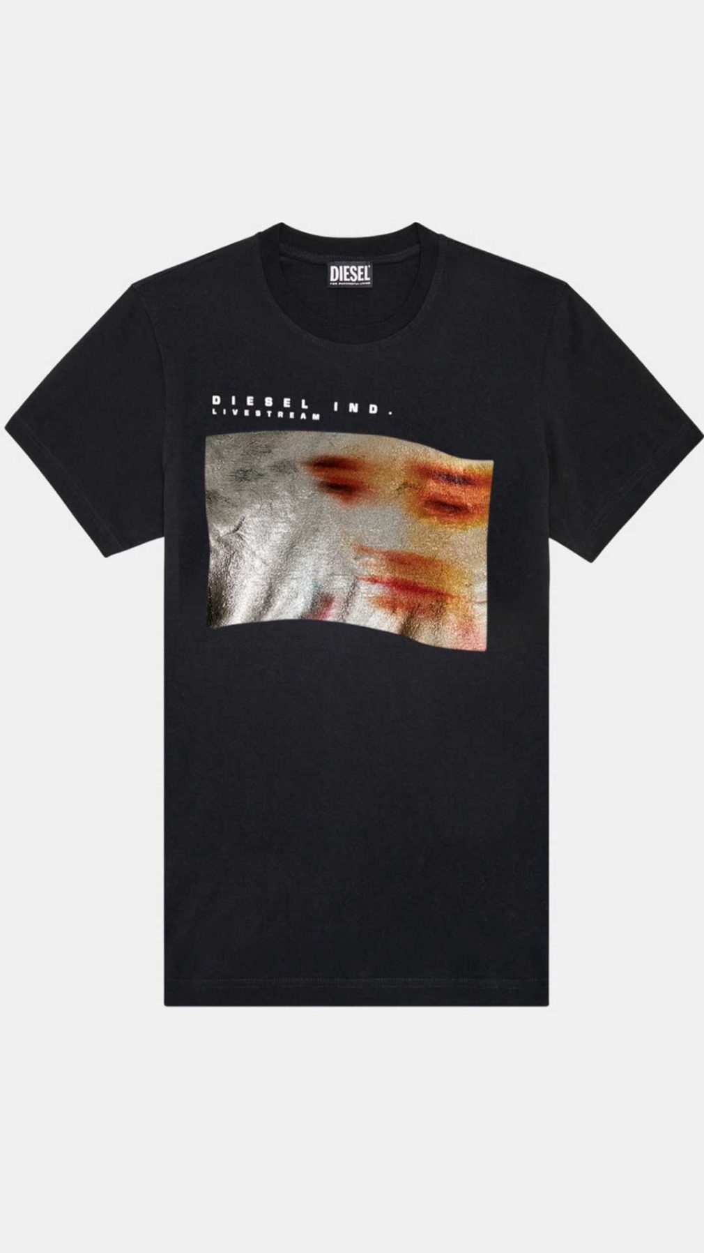 Camiseta Diesel con grafico cara borrosa