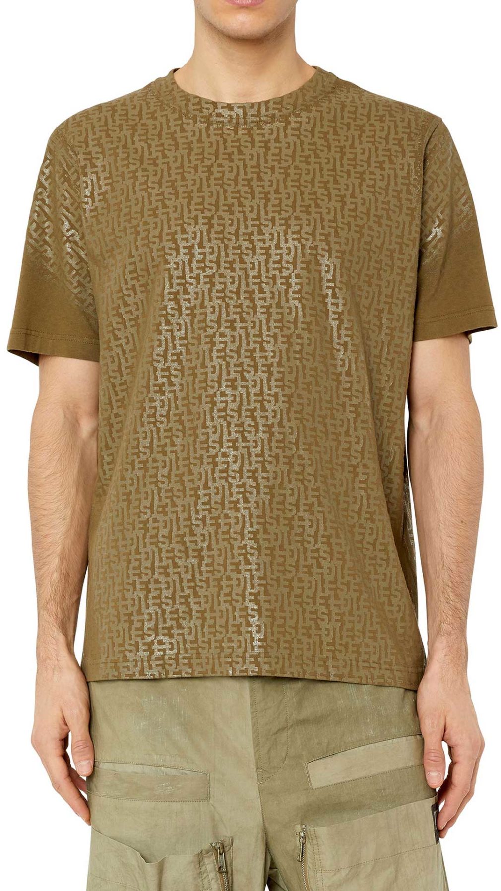 Camiseta con estampado de goma monogram Diesel