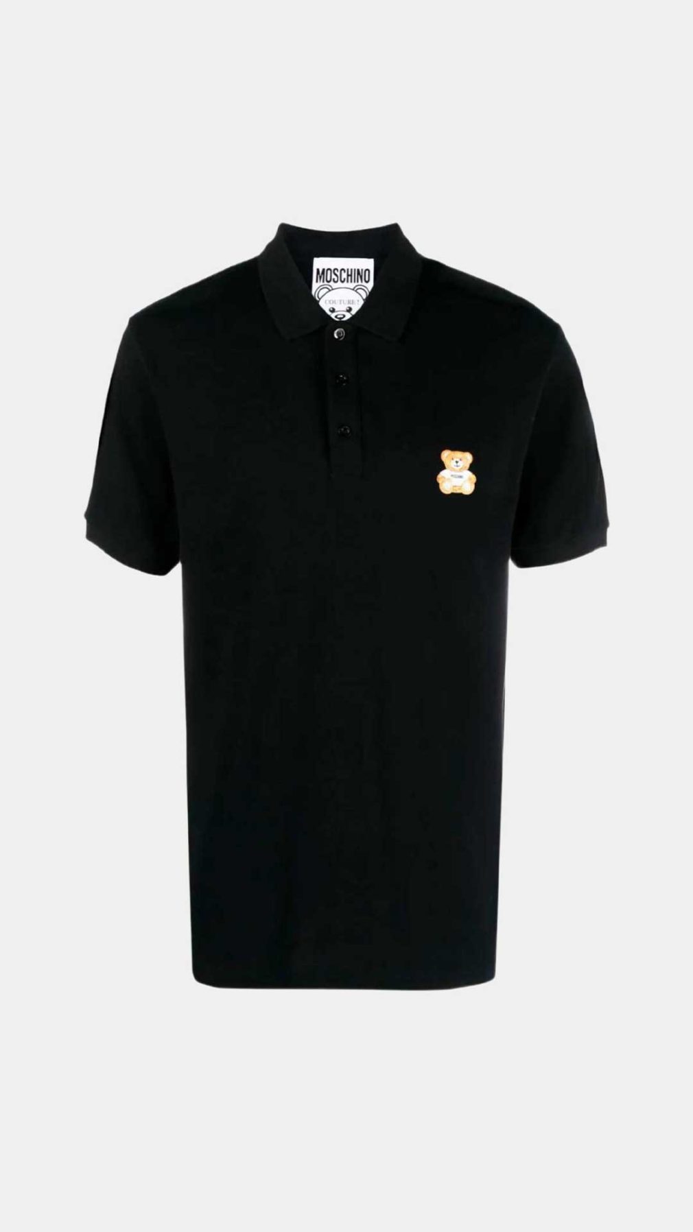 Polo Moschino con parche del logo Teddy Bear
