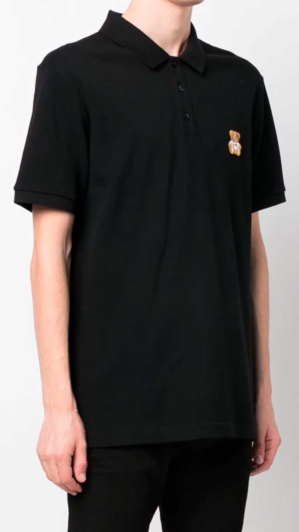 Polo Moschino con parche del logo Teddy Bear