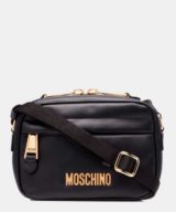 Bolso pequeño Moschino con logotipo en dorado