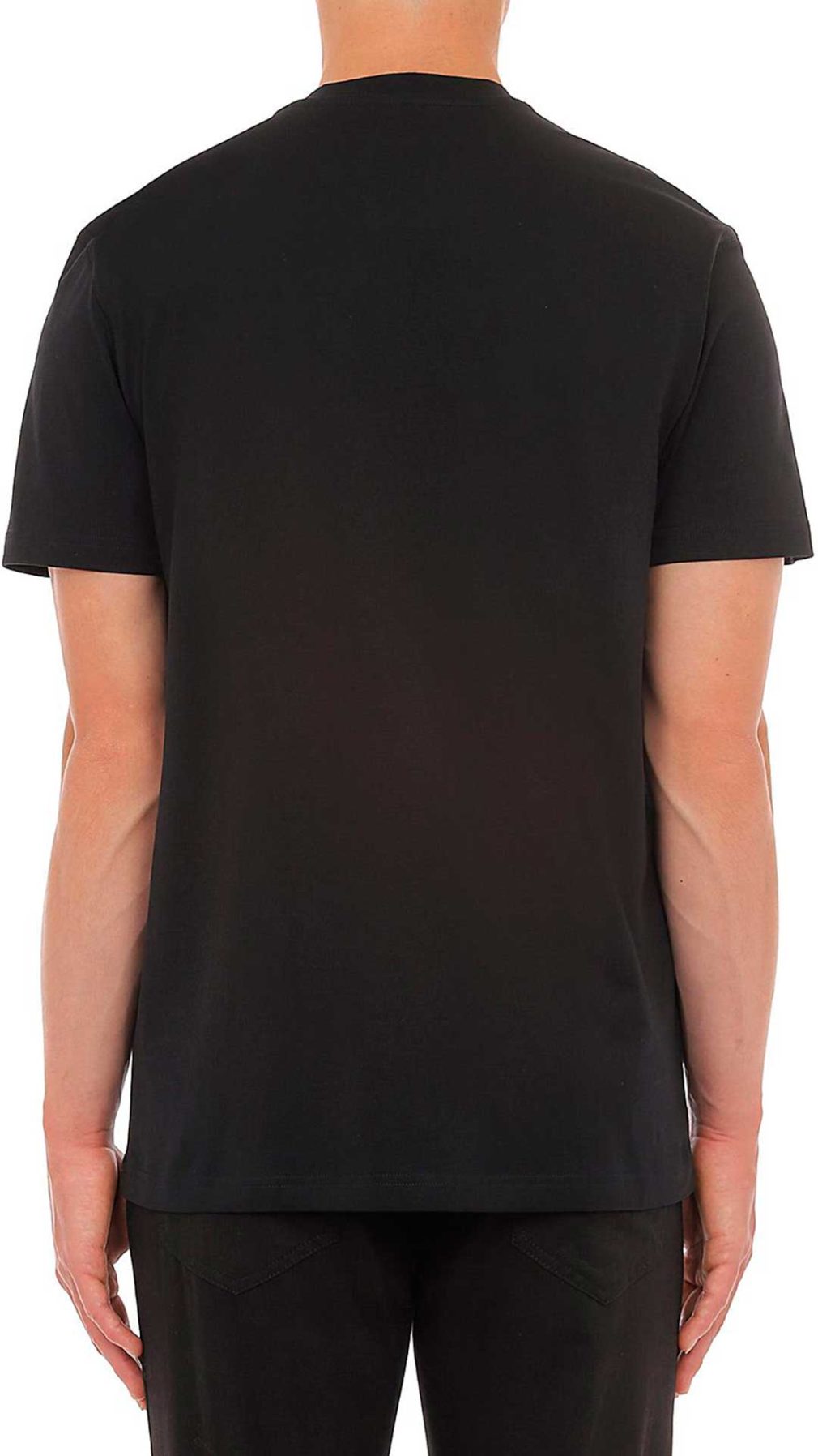 Camiseta Moschino con logo bordado y espejos