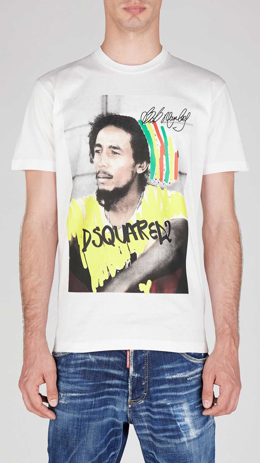 Camiseta Dsquared2 con estampado gráfico Bob Marley