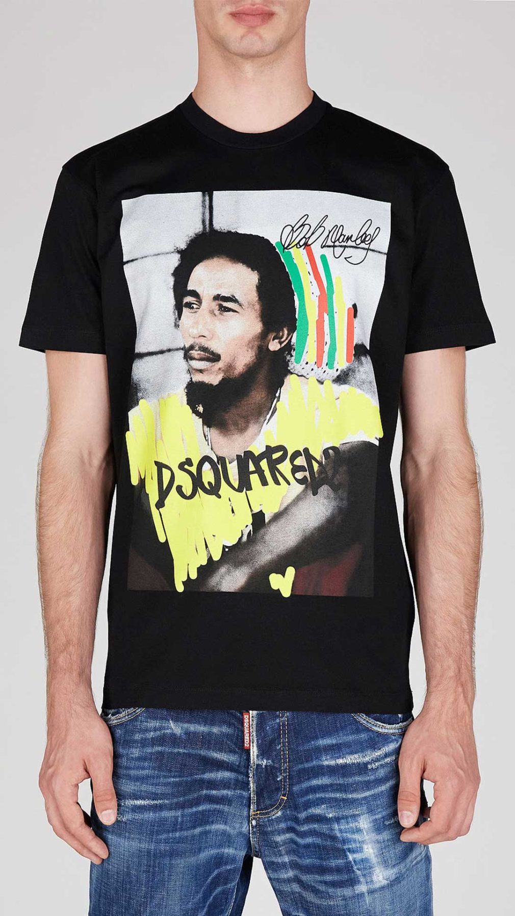 Camiseta Dsquared2 con estampado gráfico Bob Marley