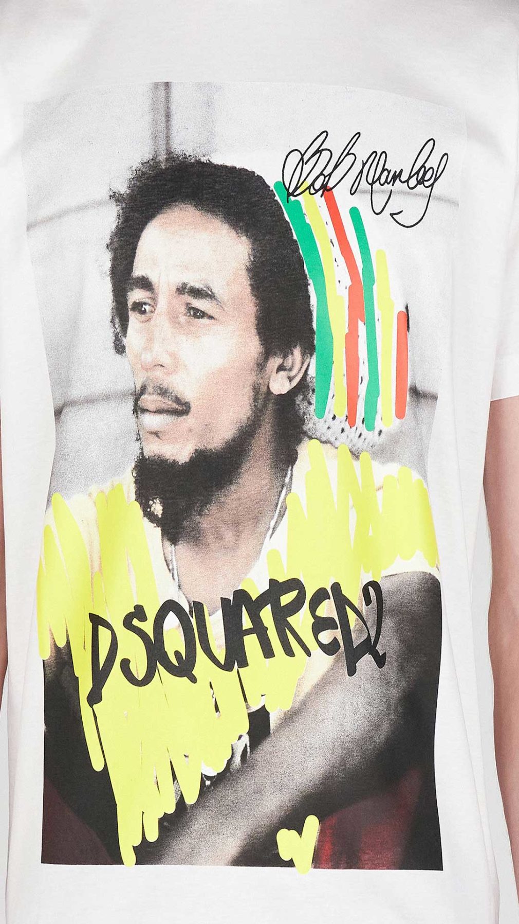 Camiseta Dsquared2 con estampado gráfico Bob Marley