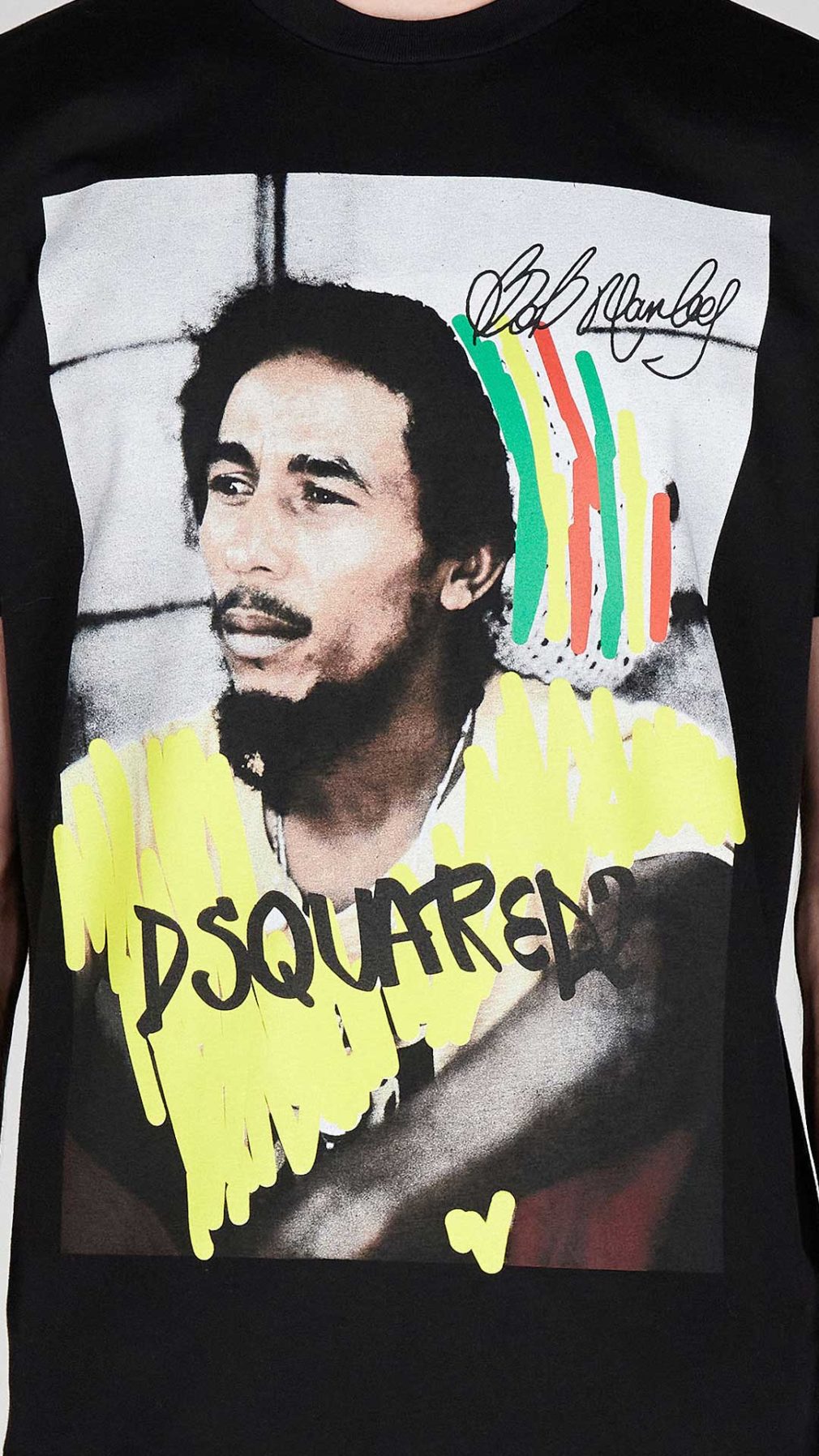 Camiseta Dsquared2 con estampado gráfico Bob Marley