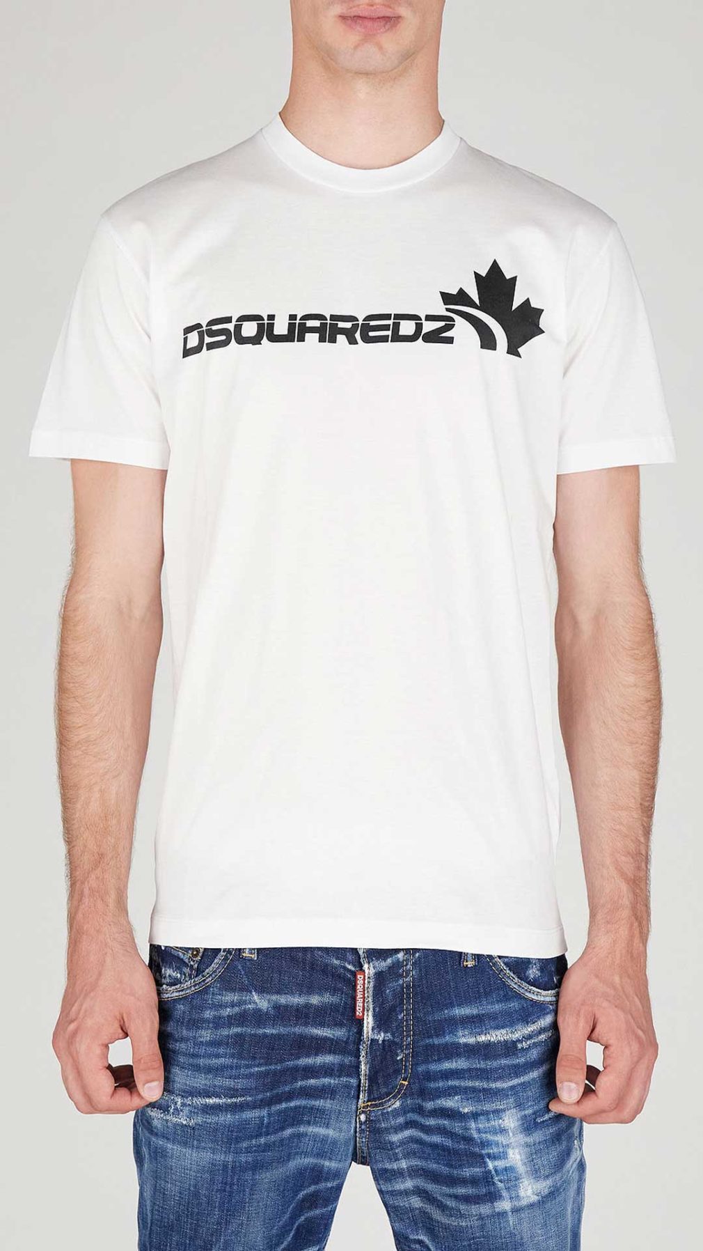 Camiseta Dsquared2 con logo y hoja Canadá