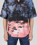 Camisa Cuba Dsquared2 con estampado tropical