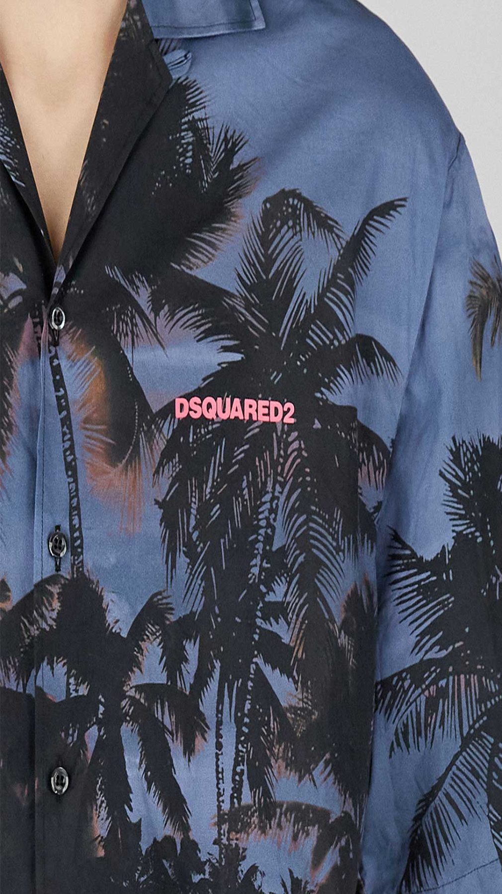 Camisa Cuba Dsquared2 con estampado tropical