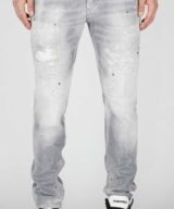 Jeans Skater Dsquared2 con salpicadura de pintura y cristal