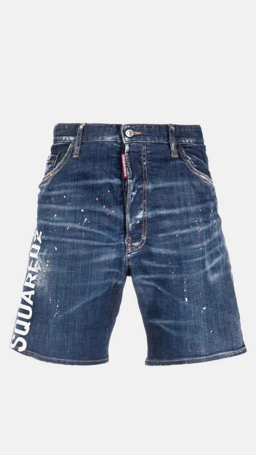 Jeans Marine corto Dsquared2 con logotipo estampado