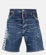 Jeans Marine corto Dsquared2 con logotipo estampado