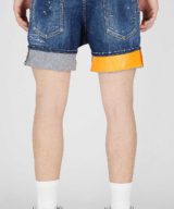 Jeans Marine corto Dsquared2 con logotipo estampado