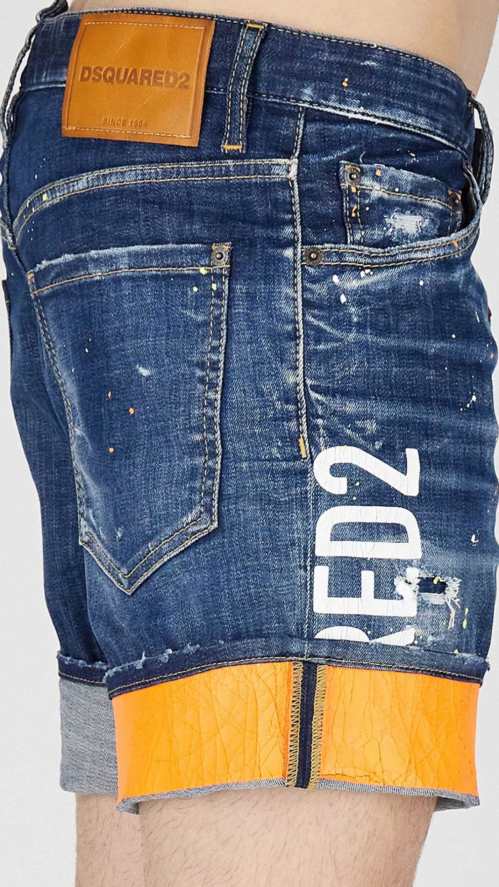 Jeans Marine corto Dsquared2 con logotipo estampado