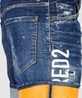 Jeans Marine corto Dsquared2 con logotipo estampado